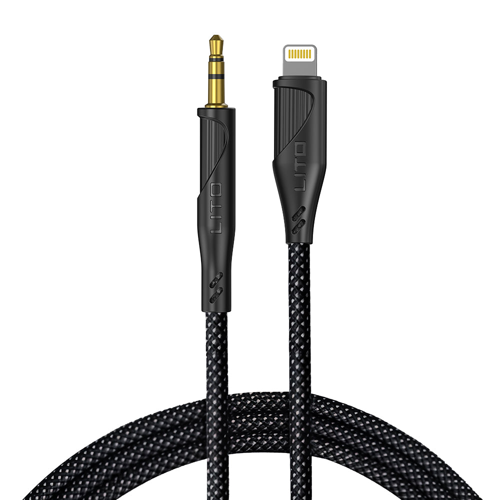 Câble Audio Lightning - 3.5mm Lito LA02, 1m, Noir