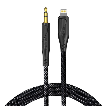 Câble Audio Lightning - 3.5mm Lito LA02, 1m, Noir