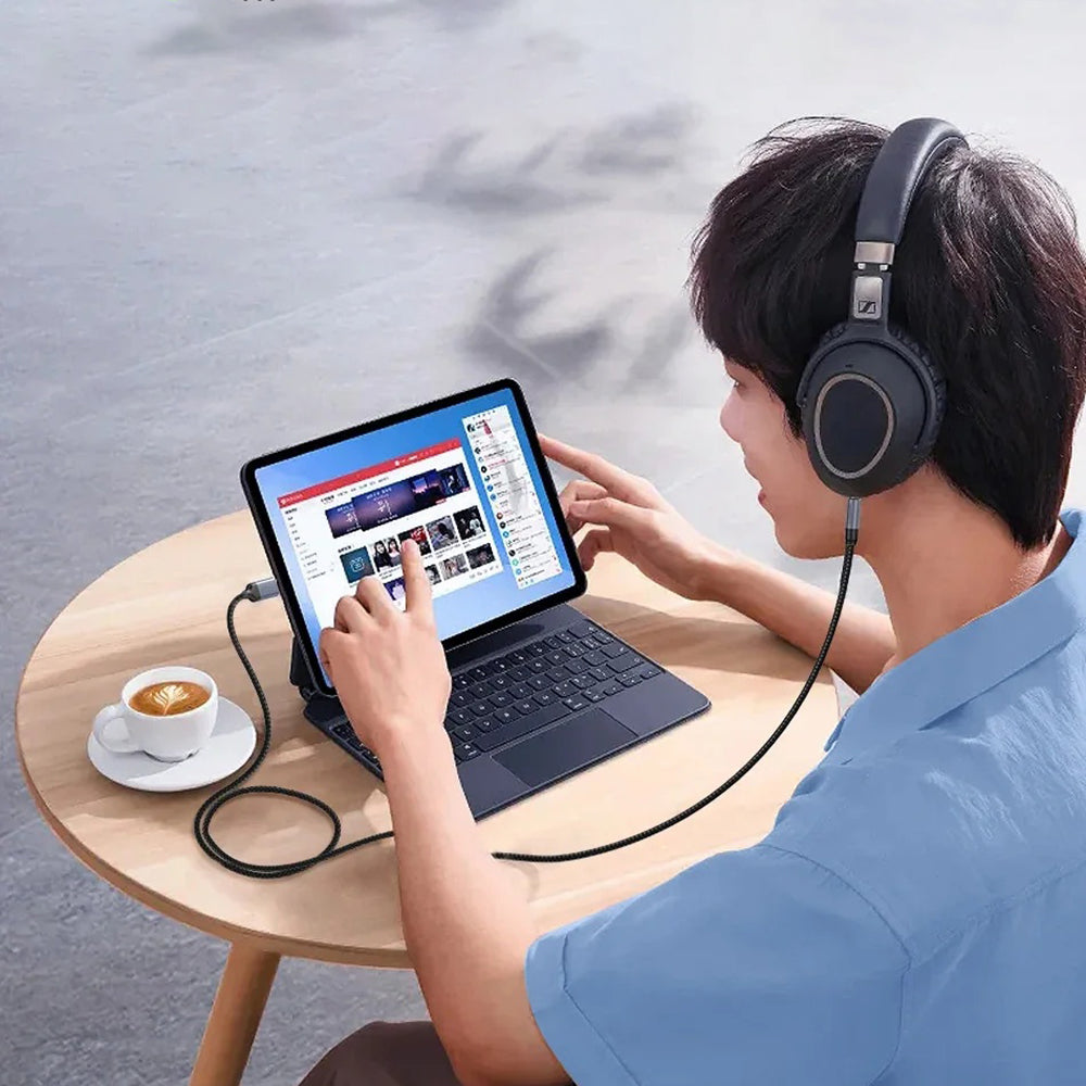 Câble Audio Lightning - 3.5mm Techsuit AC10 SoundShell, 1.5m, Gris