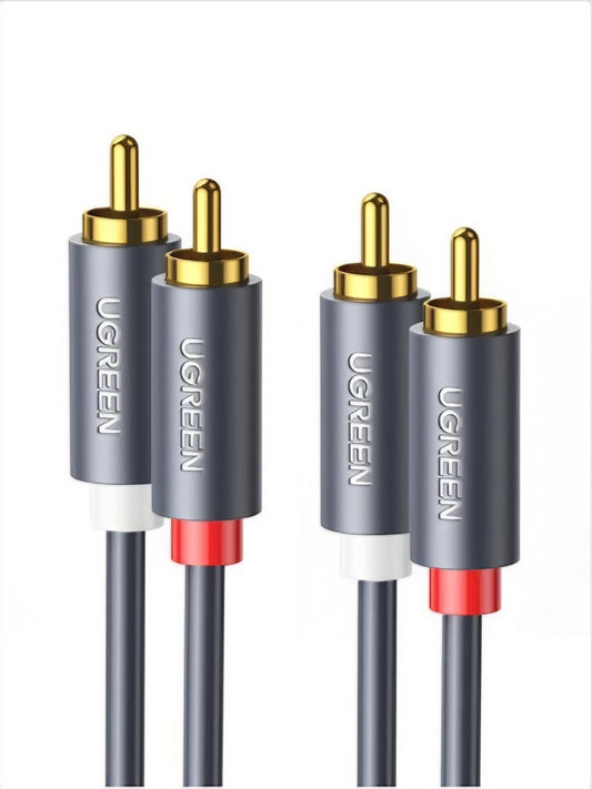 Câble Audio UGREEN AV104, 2 x RCA - 2 x RCA, 3m, Noir