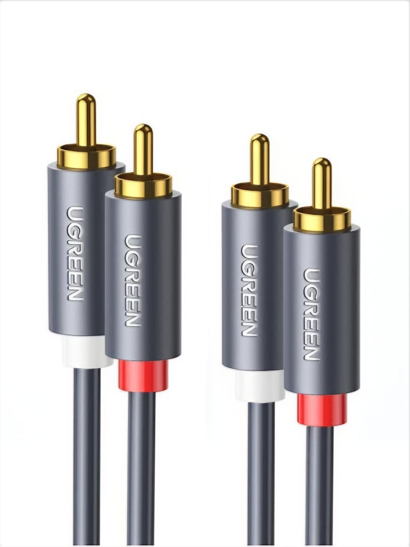 Câble Audio UGREEN AV104, 2 x RCA - 2 x RCA, 3m, Noir