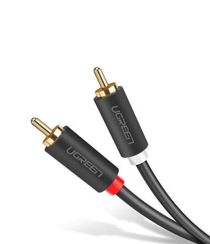 Câble Audio UGREEN AV104, 2 x RCA - 2 x RCA, 2m, Noir