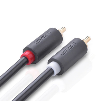 Câble Audio UGREEN AV104, 2 x RCA - 2 x RCA, 2m, Noir