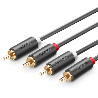 Câble Audio UGREEN AV104, 2 x RCA - 2 x RCA, 2m, Noir