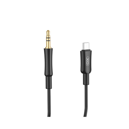 Câble audio USB-C - 3,5 mm XO Design NB-R255B, 1 m, noir 