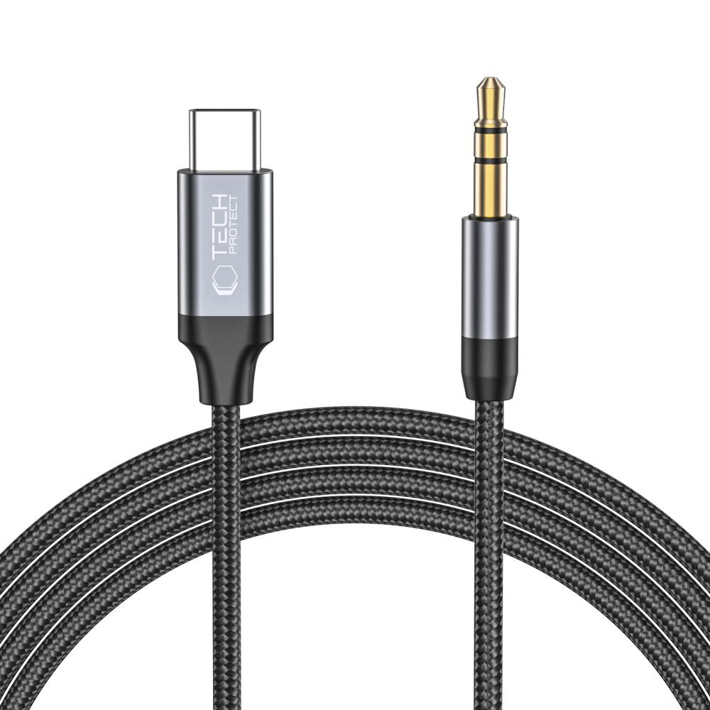 Câble Audio USB-C - 3.5mm Tech-Protect Ultraboost, 1m, Noir