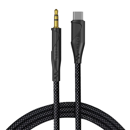 Câble Audio USB-C - 3.5mm Lito LA02, 1m, Noir