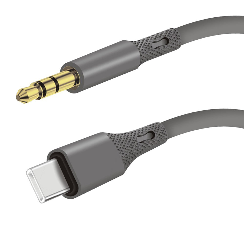 Câble Audio USB-C - 3.5mm Techsuit AC4 SoundFlex, 1m, Gris