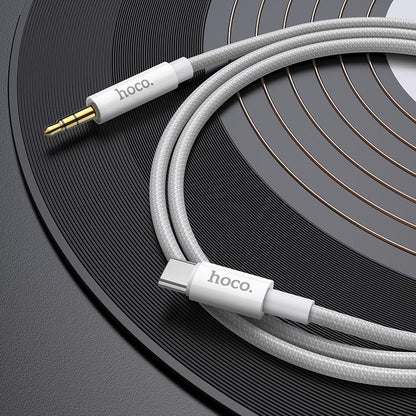 Câble Audio USB-C - 3.5mm HOCO UPA19, 1m, Argenté