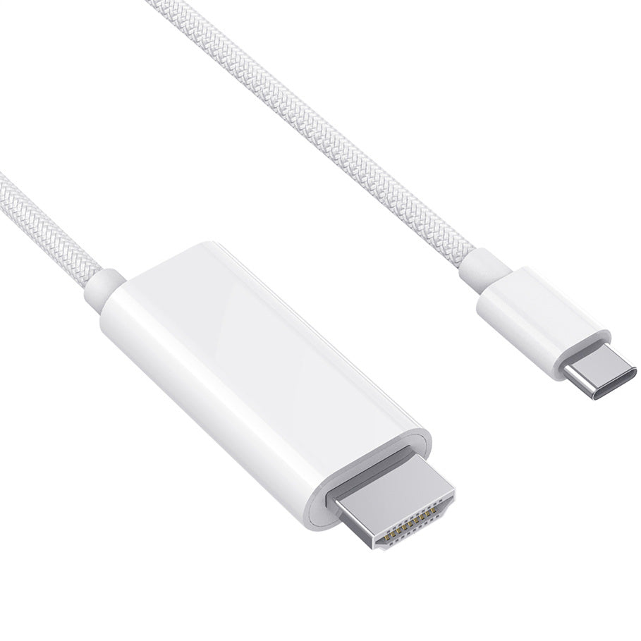 Câble audio et vidéo USB-C - HDMI WiWu Wi-PS001, 1.8m, blanc