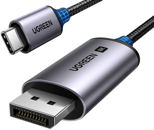 Câble Audio et Vidéo USB-C - DisplayPort UGREEN CM556 (25157), 1m, Gris