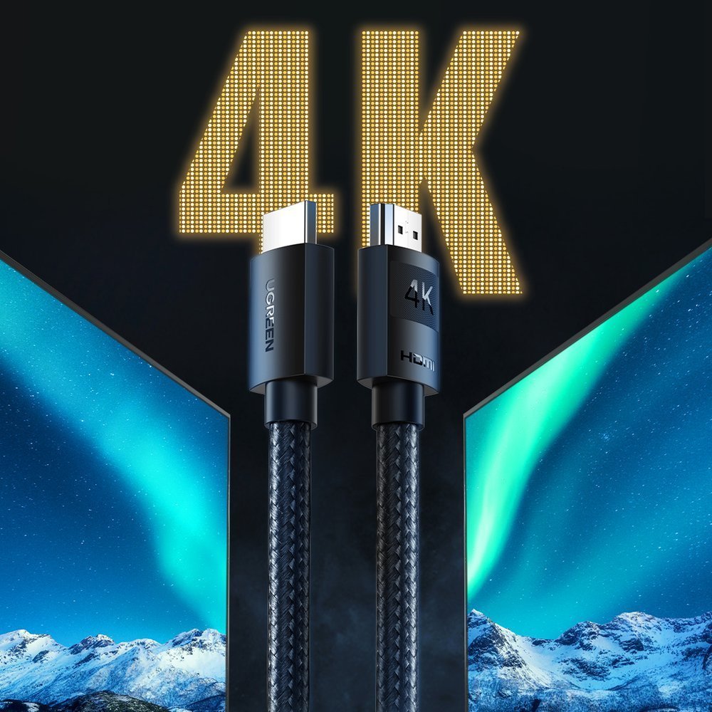 Câble vidéo UGREEN HD119, HDMI - HDMI, 4K, 1m, Noir