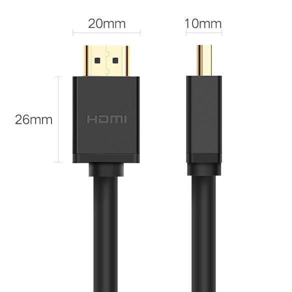Câble Vidéo UGREEN HD104, HDMI - HDMI, 4K, 5m, Noir