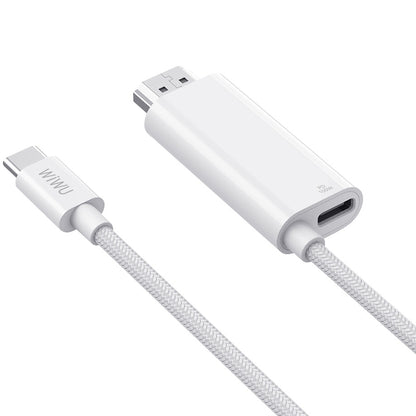 Câble audio et vidéo USB-C - HDMI WiWu Wi-PS001, 1.8m, blanc