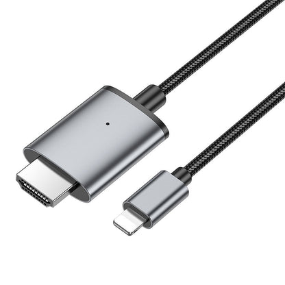 Câble Audio et Vidéo Lightning - HDMI HOCO UA27, 2m, Gris