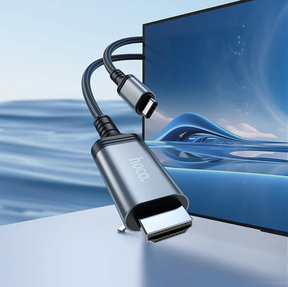Câble Audio et Vidéo USB-C - HDMI HOCO UA43, 1.8m, Gris