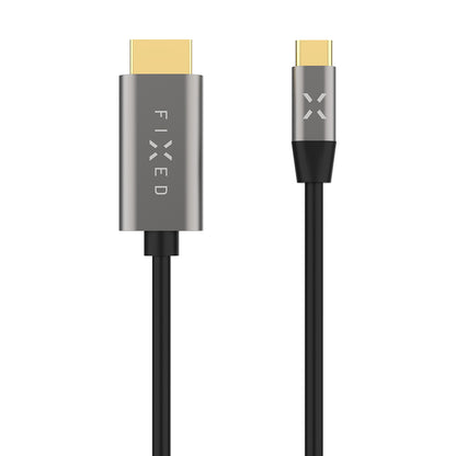 Câble Audio et Vidéo USB-C - HDMI Fixe, 2m, Gris
