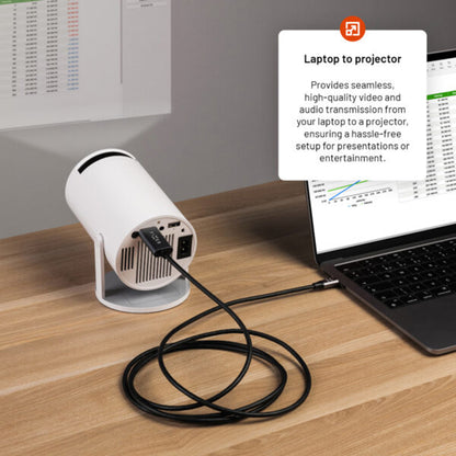 Câble Audio et Vidéo USB-C - HDMI Fixe, 2m, Gris