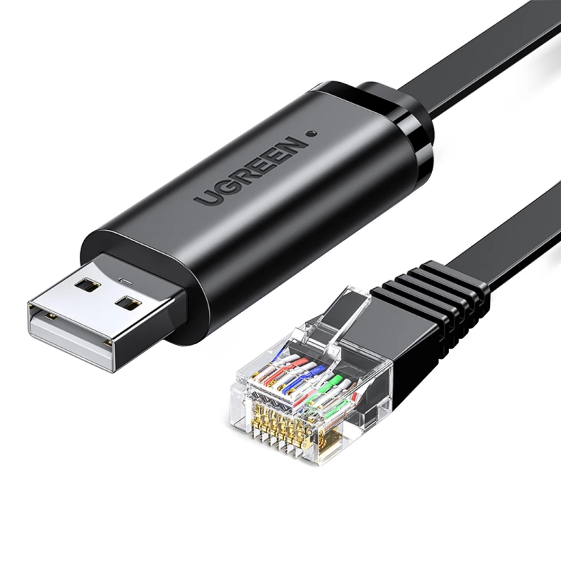 Câble Console USB UGREEN CM204, RJ45, 3m, Noir, Reconditionné