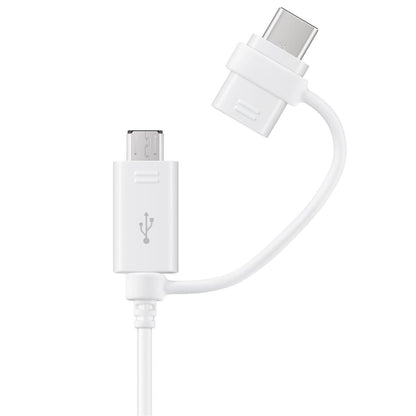 Câble de données et de charge USB-A - USB-C / microUSB Samsung Combo 2in1, 18W, 1.5m, blanc EP-DG930DWEGWWW