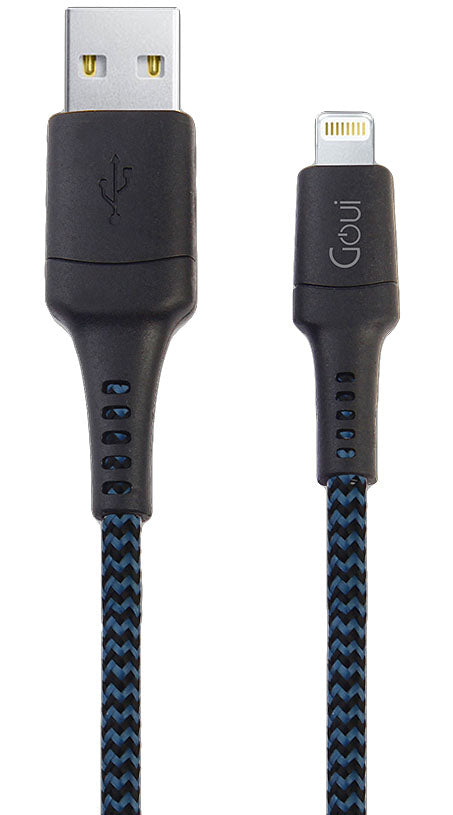 Câble de données et de charge USB-A - Lightning Goui Tough, 18W, 1.5m, Bleu G-LC15-8PINBK