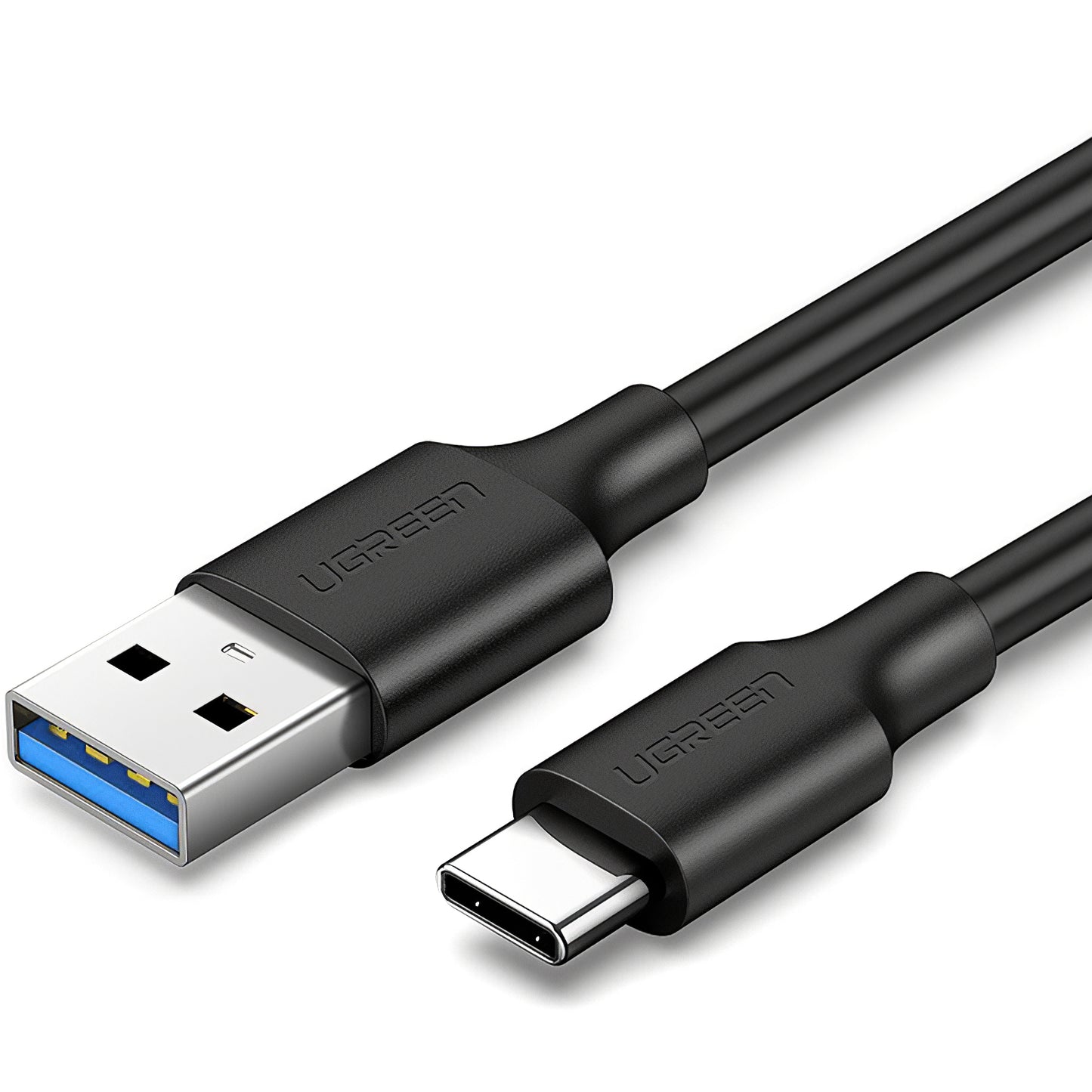Câble de Données et de Charge USB-A - USB-C UGREEN US184, 60W, 2m, Noir