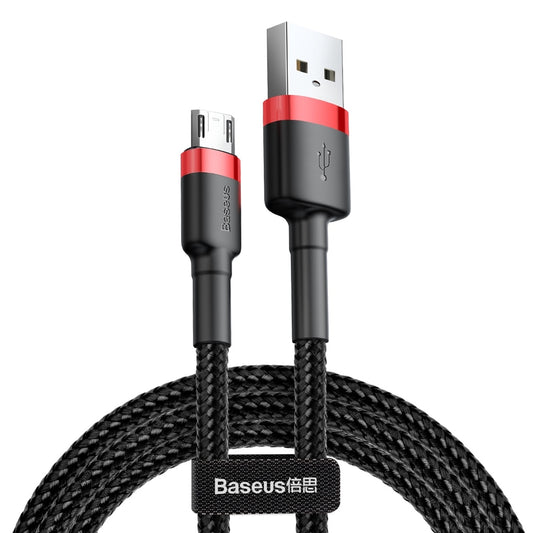 Câble de données et de chargement USB-A - microUSB Baseus Cafule, 18W, 1m, Rouge CAMKLF-B91