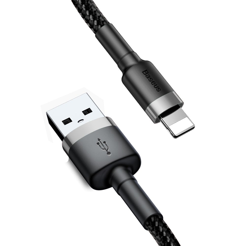 Câble de Données et de Charge USB-A - Lightning Baseus Cafule, 18W, 3m, Gris CALKLF-RG1