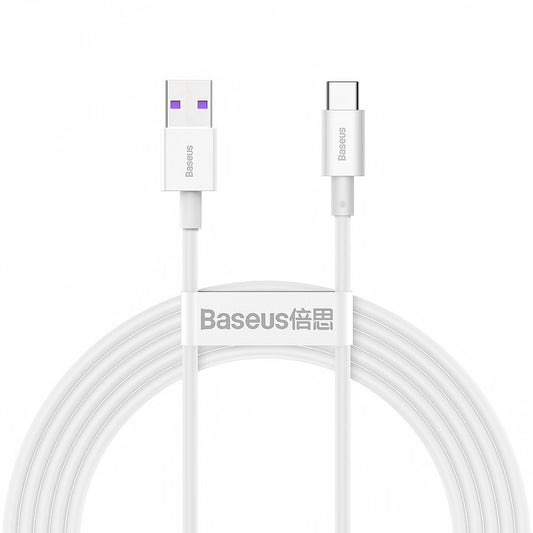 Câble de données et de charge USB-A - USB-C Baseus Superior Series, 66W, 2m, blanc CATYS-A02