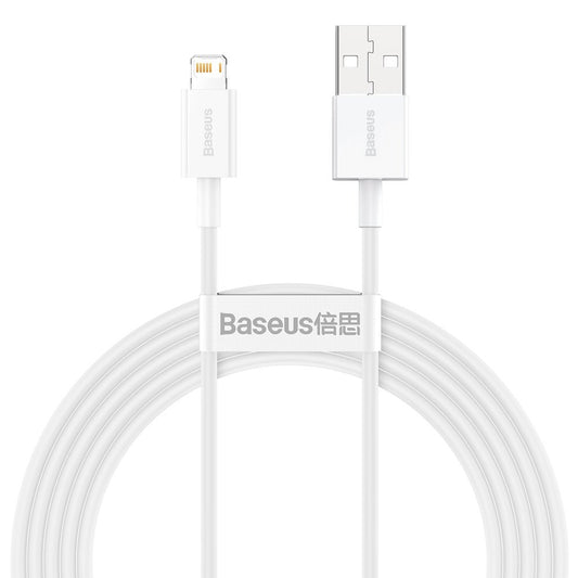 Câble de données et de chargement USB-A - Lightning Baseus Superior Series, 20W, 2m, blanc CALYS-C02