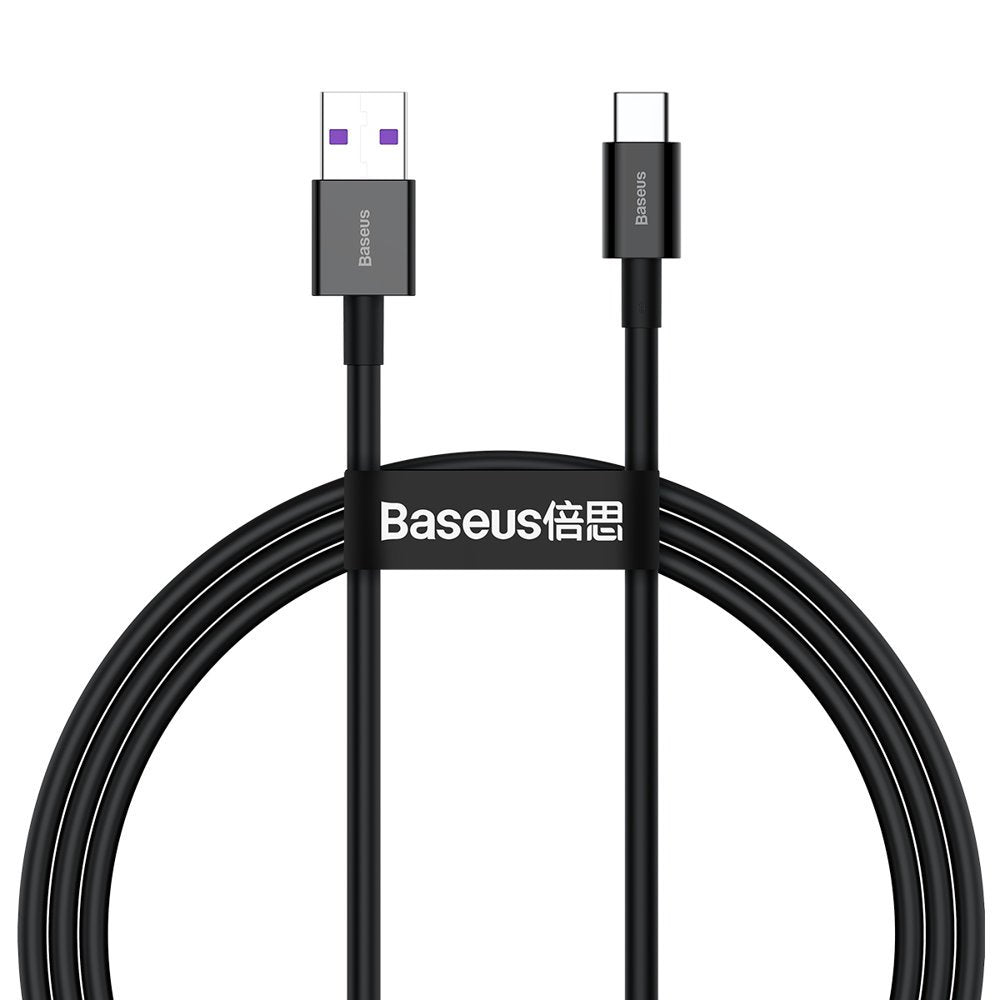 Câble de données et de charge USB-A - USB-C Baseus Superior Series, 66W, 1m, noir CATYS-01