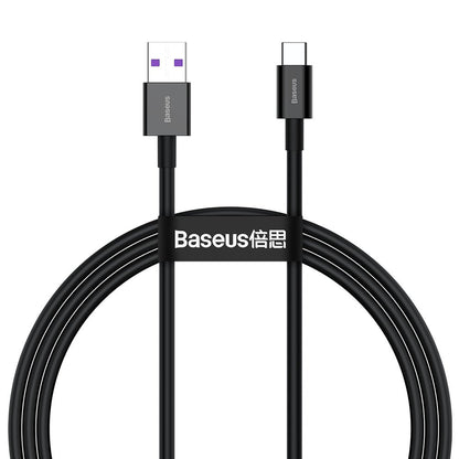 Câble de données et de charge USB-A vers USB-C Baseus Superior, 66W, 2m, noir CATYS-A01