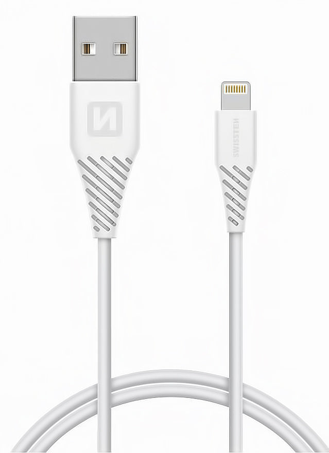 Câble de données et de chargement USB-A - Lightning Swissten, 18W, 1.2m, blanc 71526501