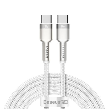 Câble de données et de charge USB-C - USB-C Baseus Cafule, 100W, 2m, blanc CATJK-D02 