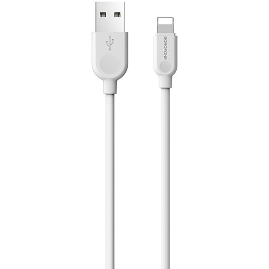 Câble de données et de charge USB-A - Lightning Borofone BX14 LinkJet, 18W, 1m, blanc