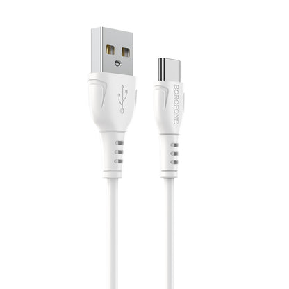 Câble de données et de charge USB-A - USB-C Borofone BX51 Triumph MP, 18W, 1m, blanc