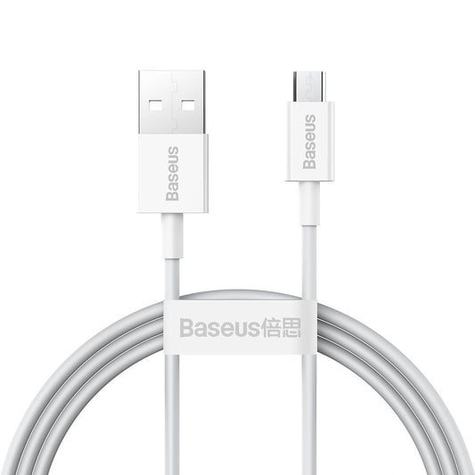 Câble de Données et de Charge USB-A - microUSB Baseus Superior Series, 18W, 2m, Blanc CAMYS-A02