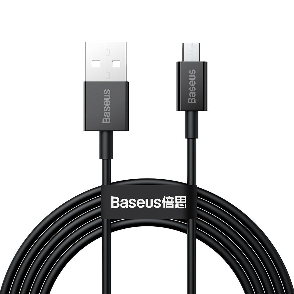 Baseus Superior Series Câble de données et de charge USB-A vers microUSB, 18W, 2m, noir CAMYS-A01 