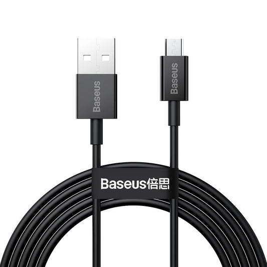 Câble de données et de chargement USB-A - microUSB Baseus Superior Series, 18W, 1m, noir CAMYS-01