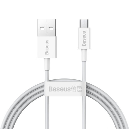 Câble de données et de chargement USB-A - microUSB Baseus Superior Series, 18W, 1m, blanc CAMYS-02