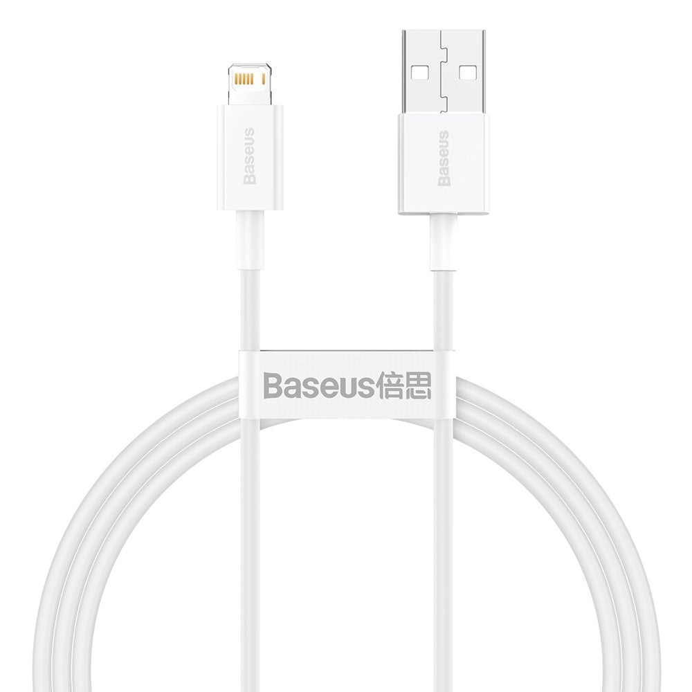 Câble de données et de chargement USB-A - Lightning Baseus Superior Series, 20W, 1m, blanc CALYS-A02