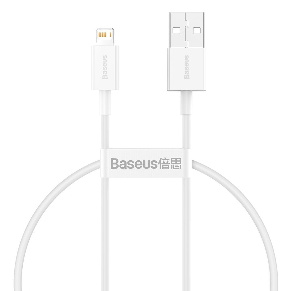 Câble de données et de chargement USB-A - Lightning Baseus Superior Series, 20W, 0.25m, blanc CALYS-02