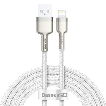 Câble de Données et de Charge USB-A - Lightning Baseus Cafule Metal Series, 18W, 2m, Blanc CALJK-B02