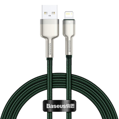 Câble de Données et de Charge USB-A - Lightning Baseus Cafule Metal Series, 18W, 1m, Vert CALJK-A06
