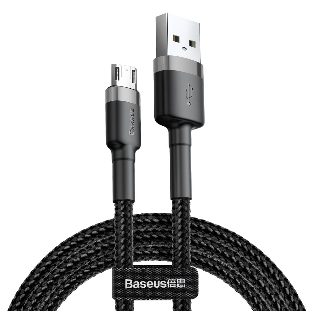 Câble de données et de chargement USB-A - microUSB Baseus Cafule, 18W, 1m, Gris CAMKLF-BG1