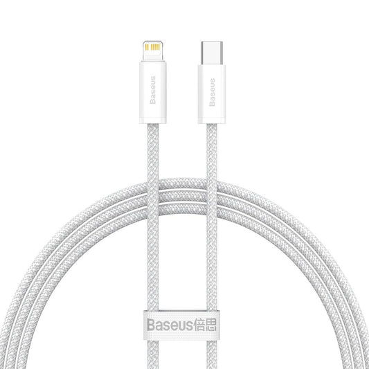 Câble de données et de charge USB-C - Lightning Baseus Dynamic Fast Charging, 20W, 1m, blanc CALD000002