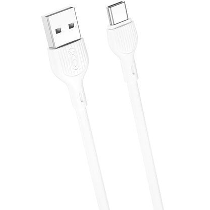 Câble de Données et de Charge USB-A - USB-C XO Design NB200, 10W, 1m, Blanc