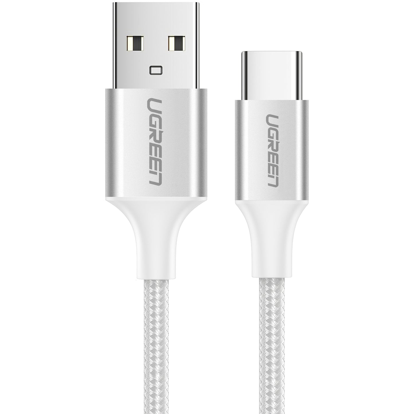 Câble de Données et de Charge USB-A - USB-C UGREEN US288, 18W, 1m, Blanc
