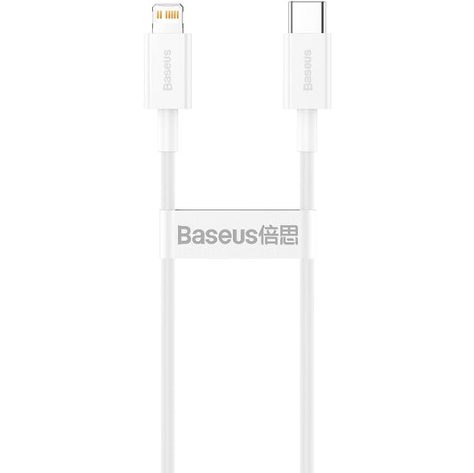 Câble de données et de charge USB-C - Lightning Baseus Superior Series, 20W, 0,25m, blanc CATLYS-02 