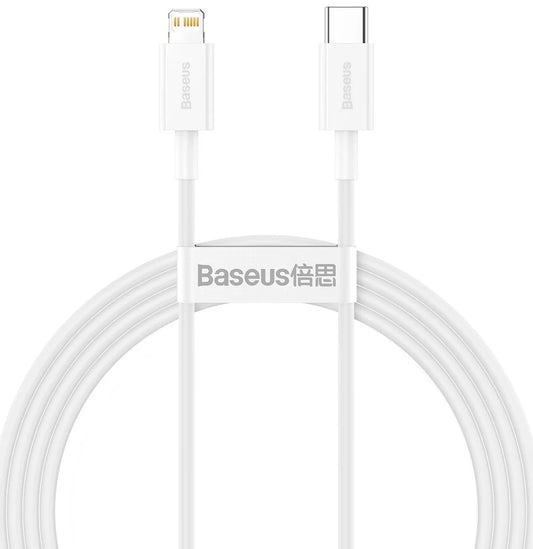 Câble de données et de charge USB-C - Lightning Baseus Superior Series, 20W, 1,5m, blanc CATLYS-B02 